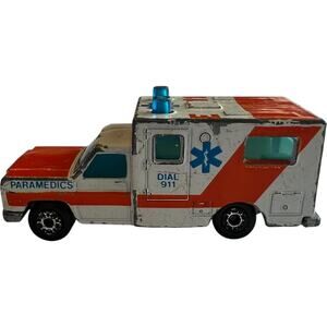 Vintage 1972 Matchbox Ambulance No. 54, Die-Cast Metal, Made in China